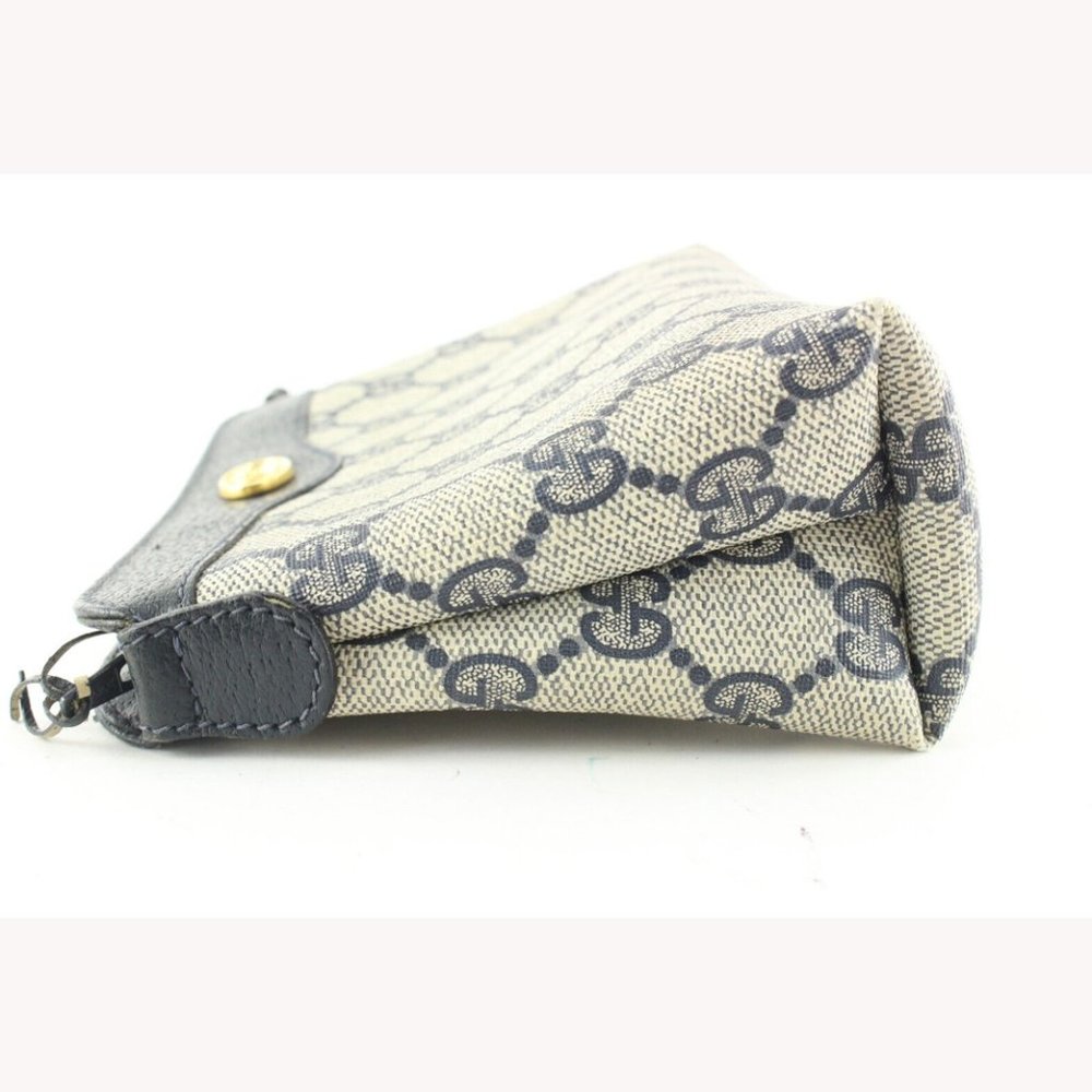 Gucci Navy Supreme GG Zip Pouch Case 1G525C - Picture 3 of 13